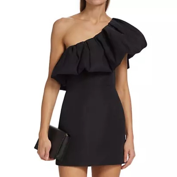 SACHIN + BABI Garcelle One Shoulder Mini Dress In Black - Picture 2 of 12